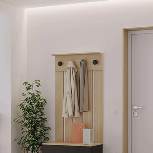 TemaHome Garderobenschrank »Dot, Garderobe, Taschenablage, Jackenaufhänger, platzsparend,«, mit zwei Türen, Garderobenpaneel mit 5 Kleiderhaken