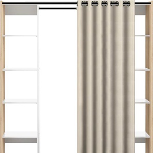TemaHome Garderobenschrank »TOM«, Schrank mit Vorhang, ausziehbar auf Breite 185,3 cm