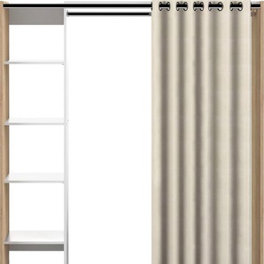 TemaHome Kleiderschrank Tom ausziehbarer Kleiderschrank, Vorhang und viele Fächer, Höhe 181 cm