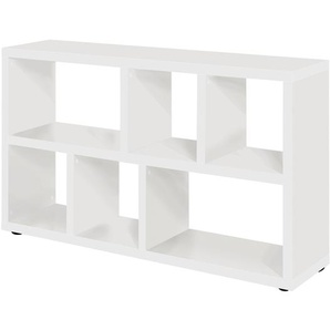 Regal III Wabenplatte, lackiert Weiß/Weiß 150 x 83 x 34cm