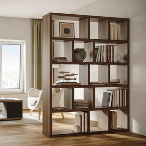Regal MDF Mitteldichte Holzfaserplatte , furniert Braun/Walnuss 150 x 198cm