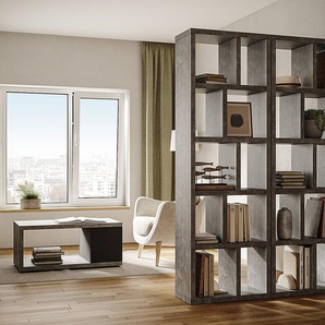Regal Wabenplatte, beschichtet Grau/Beton Dekor 70 x 198cm