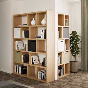 Regal Wabenplatte, furniert Beige/Eiche 150 x 198cm