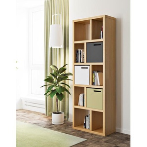 Regal Wabenplatte, furniert Beige/Eiche 70 x 198cm