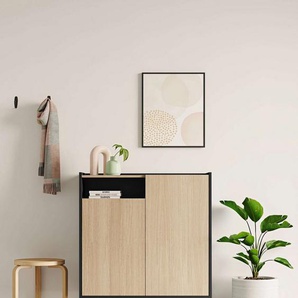 TemaHome Schuhschrank Sienna flexibler Schrank, Mehrzweckschrank, Schuhkommode, 2 Türen, variable Böden, mit Metallfüsse