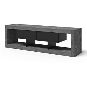 TemaHome TV-Bank Nara TV-Tisch, TV-Schrank, Lowboard, 7 cm starker Rahmen für hohe Stabilität, 2 Schubladen