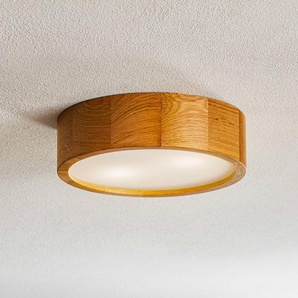 TEMAR LIGHTING Deckenleuchte Cleo DR275, IP20, Sensor, Ø 28 cm, Eichenholz CLEO DR275 OAK WITH MOTION SENSOR