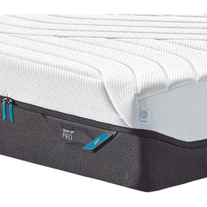 Tempur Viscomatratze Pro® Coolquilt, Anthrazit, Weiß, Textil, Füllung: Viskoelastischer Kern, rechteckig, 100x200 cm, Härtegradauswahl, Über- und