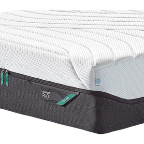 Tempur Viscomatratze Pro® Coolquilt, Anthrazit, Weiß, Textil, Füllung: Viskoelastischer Kern, rechteckig, 90x200 cm, Härtegradauswahl, Über- und