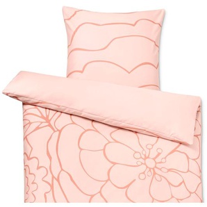 Tencel™-Baumwoll-Bettwäsche, Normalgröße, rosé
