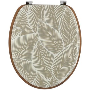 Tendance - Wc-deckel aus holz form 18 inch edelstahlbefestigungen deckel bedruckt und sitzfläche nach art der rustikalen akazie - mimetik