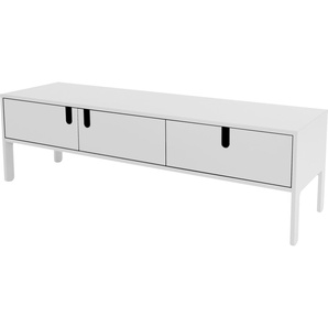 Lowboard TENZO UNO Sideboards Gr. B/H/T: 171 cm x 50 cm x 46 cm, weiß Lowboards mit 2 Türen und 1 Schublade, Design von Olivier Toulouse By Tenzo