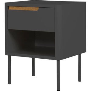 Nachttisch TENZO SWITCH Tische Gr. B/H/T: 45 cm x 57 cm x 39 cm, grau (anthrazit) Nachtkonsolen und Nachtkommoden mit 1 Schublade offenem Fach, Design von Says Who By Tenzo