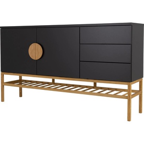 Sideboard TENZO SCOOP Sideboards Gr. B/H/T: 176 cm x 100 cm x 43 cm, 3, schwarz (shadow black) Sideboards