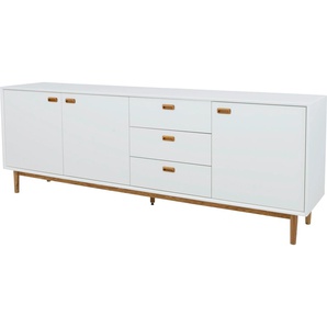 Sideboard TENZO SVEA Sideboards Gr. B/H/T: 225 cm x 80 cm x 44 cm, 3, weiß (white) Sideboards mit 3 Türen und Schubladen, Design von Tenzo studio