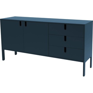 Sideboard TENZO UNO Sideboards Gr. B/H/T: 171 cm x 86 cm x 46 cm, blau (petrol) Sideboards mit 2 Türen und 3 Schubladen, Design von Olivier Toulouse By Tenzo