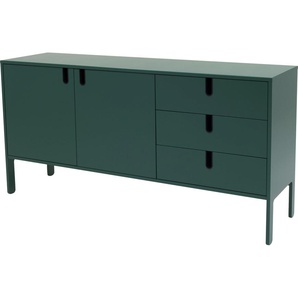 Sideboard TENZO UNO Sideboards Gr. B/H/T: 171 cm x 86 cm x 46 cm, grün (forest green) Sideboards mit 2 Türen und 3 Schubladen, Design von Olivier Toulouse By Tenzo