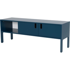 TV-Bank TENZO UNO Sideboards Gr. B/H/T: 137 cm x 50 cm x 40 cm, blau (petrol) TV-Sideboard TV-Sideboards mit 2 Türen und 1 offenem Fach, Design von Olivier Toulouse By Tenzo