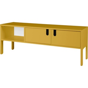 TV-Bank TENZO UNO Sideboards Gr. B/H/T: 137 cm x 50 cm x 40 cm, gelb (mustard) TV-Sideboard TV-Sideboards mit 2 Türen und 1 offenem Fach, Design von Olivier Toulouse By Tenzo