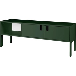 TV-Bank TENZO UNO Sideboards Gr. B/H/T: 137 cm x 50 cm x 40 cm, grün (forest green) TV-Sideboard TV-Sideboards mit 2 Türen und 1 offenem Fach, Design von Olivier Toulouse By Tenzo
