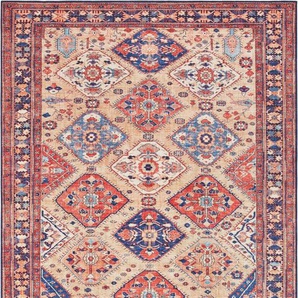 Teppich Afghan Kelim, ELLE DECORATION, rechteckig, Höhe: 5 mm, Orient Optik, Vintage Design, gekettelt, kräftige Farben