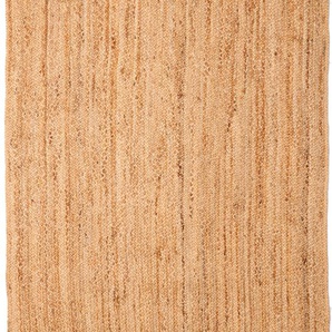 Teppich ANDAS Bjarka Teppiche Gr. B/L: 200 cm x 250 cm, 10 mm, 1 St., beige (natur) Juteteppiche meliert, 100% Jute, handgewebt, auch als Läufer & in rund erhältlich
