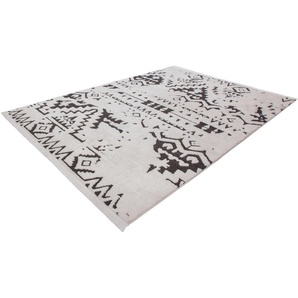 Teppich ANDAS Courtney Teppiche Gr. B/L: 120 cm x 170 cm, 23 mm, 1 St., schwarz-weiß (weiß, schwarz) Esszimmerteppiche