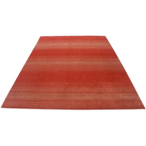 Teppich ANDAS Elrik Teppiche Gr. B/L: 240 cm x 320 cm, 18 mm, 1 St., rot Esszimmerteppiche weich, mit dezenten Streifen, meliert, flach, pflegeleicht, elegant