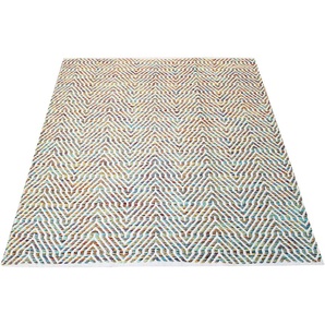 Teppich ANDAS Hanno Teppiche Gr. B/L: 160 cm x 230 cm, 7 mm, 1 St., bunt (multi) Baumwollteppiche flacher Teppich, Kurzflor, Weich, Pflegeleicht, Elegant