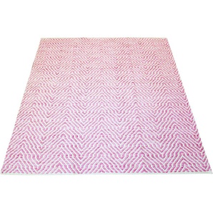 Teppich ANDAS Hanno Teppiche Gr. B/L: 160 cm x 230 cm, 7 mm, 1 St., pink Baumwollteppiche flacher Teppich, Kurzflor, Weich, Pflegeleicht, Elegant
