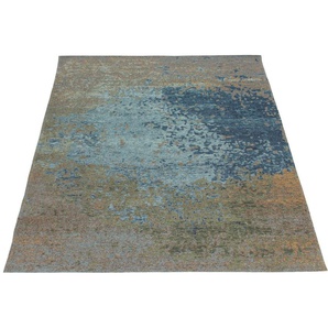 Teppich ANDAS Marga Teppiche Gr. B/L: 195 cm x 290 cm, 8 mm, 1 St., bunt (multi, blau) Baumwollteppiche Wohnzimmer