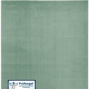 Teppich ANDIAMO Arezzo Teppiche Gr. B/L: 160 cm x 230 cm, 16 mm, 1 St., grün (salbeigrün) Esszimmerteppiche Uni Farben, weicher Flor, waschbar, ideal im Wohnzimmer & Schlafzimmer
