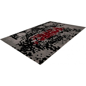 Teppich ARTE ESPINA Naila 300 Teppiche Gr. B/L: 160 cm x 230 cm, 11 mm, 1 St., schwarz (schwarz, rot) Esszimmerteppiche