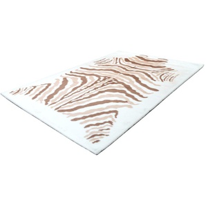Teppich ARTE ESPINA Rabbit Animal 400 Teppiche Gr. B/L: 160 cm x 230 cm, 30 mm, 1 St., weiß (elfenbein, taupe, weiß) Esszimmerteppiche Kuscheliger Hochflorteppich, per Hand getuftet, mit Baumwollrücken