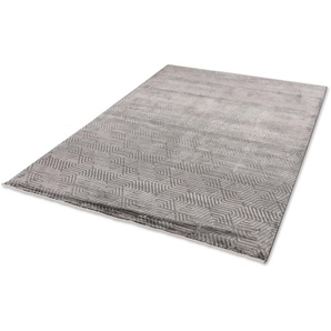 Teppich ASTRA Scala 6621 232 Teppiche Gr. B/L: 160 cm x 230 cm, 7 mm, 1 St., grau Orientalische Muster eleganter seidiger Flor, Viskoseteppich, Orient Optik