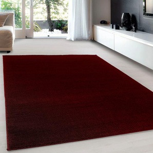 Teppich AYYILDIZ TEPPICHE ATA Teppiche Gr. B/L: 240 cm x 340 cm, 10 mm, 1 St., rot Esszimmerteppiche Kurzflor, uni, große Farbauswahl, robust, auch als Läufer und in rund