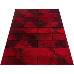 Teppich AYYILDIZ TEPPICHE Beta 1110 Teppiche Gr. B/L: 200 cm x 290 cm, 11 mm, 1 St., rot Esszimmerteppiche Kurzflor, Wohnzimmer