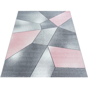 Teppich AYYILDIZ TEPPICHE Beta 1120 Teppiche Gr. B/L: 240 cm x 340 cm, 11 mm, 1 St., pink Esszimmerteppiche Kurzflor, Wohnzimmer