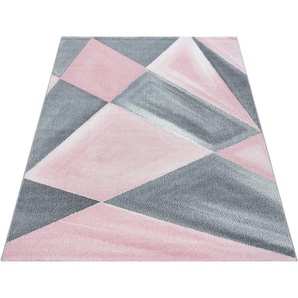 Teppich AYYILDIZ TEPPICHE Beta 1130 Teppiche Gr. B/L: 240 cm x 340 cm, 11 mm, 1 St., pink Esszimmerteppiche Kurzflor, Wohnzimmer