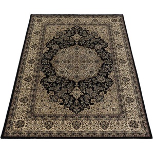 Teppich AYYILDIZ TEPPICHE KASHMIR 2608 Teppiche Gr. B/L: 240 cm x 340 cm, 10 mm, 1 St., schwarz (black) Orientalische Muster