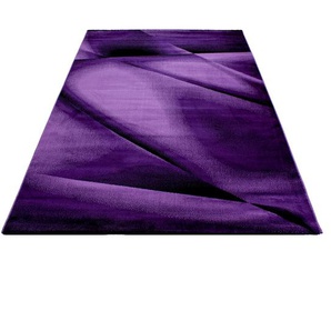 Teppich AYYILDIZ TEPPICHE MIAMI 6590 Teppiche Gr. B/L: 160 cm x 230 cm, 12 mm, 1 St., lila Esszimmerteppiche strapazierfähig pflegeleicht Kurzflorteppich
