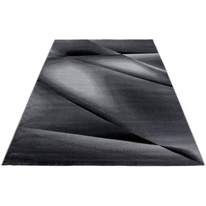 Teppich AYYILDIZ TEPPICHE MIAMI 6590 Teppiche Gr. B/L: 160 cm x 230 cm, 12 mm, 1 St., schwarz Esszimmerteppiche strapazierfähig pflegeleicht Kurzflorteppich