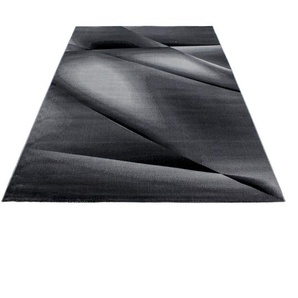Teppich AYYILDIZ TEPPICHE MIAMI 6590 Teppiche Gr. B/L: 200 cm x 290 cm, 12 mm, 1 St., schwarz Esszimmerteppiche strapazierfähig pflegeleicht Kurzflorteppich