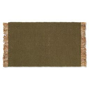 Teppich Block Mat textil grün / 50 x 80 cm - Jute & recycelte Plastikflaschen - Ferm Living - Grün