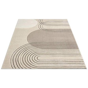 Teppich BONITO 7157, Carpet City, rechteckig, Höhe: 11 mm, Flachflor, Hochtief-Muster/ 3D-Effekt, Wohnzimmer