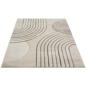 Teppich BONITO 7170, Carpet City, rechteckig, Höhe: 11 mm, Flachflor, Hochtief-Muster/ 3D-Effekt