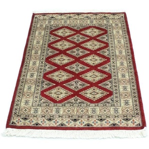 Teppich Buchara Teppich handgeknüpft rot, morgenland, rechteckig, Höhe: 6 mm