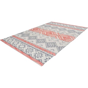 Teppich CALO-DELUXE Kibo 512 Teppiche Gr. B/L: 120 cm x 170 cm, 10 mm, 1 St., grau (grau, apricot) Baumwollteppiche
