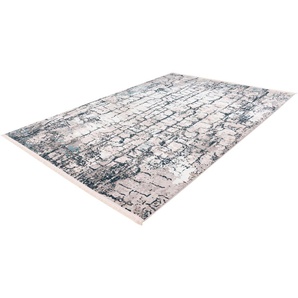Teppich CALO-DELUXE Miran 135 Teppiche Gr. B/L: 200 cm x 300 cm, 12 mm, 1 St., blau (blau, grau) Esszimmerteppiche