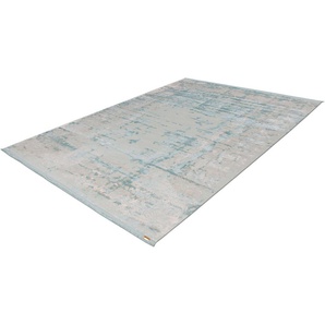 Teppich CALO-DELUXE Texsa 355 Teppiche Gr. B/L: 80 cm x 150 cm, 15 mm, 1 St., blau (hellblau) Esszimmerteppiche Vintage Design, Wohnzimmer